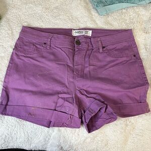 Purple Jean Shorts